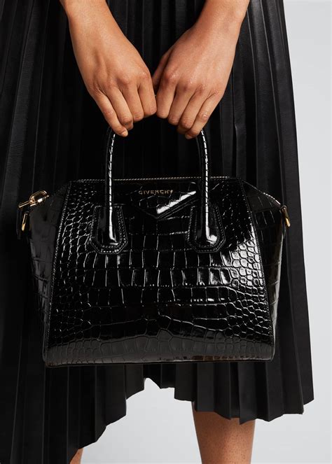 givenchy croc embossed antigona|Small Antigona bag in crocodile effect leather .